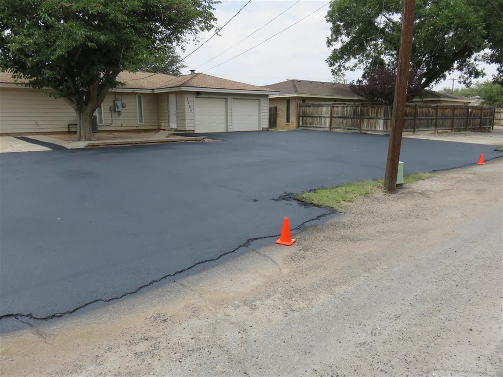 The same driveway once the sealer cured