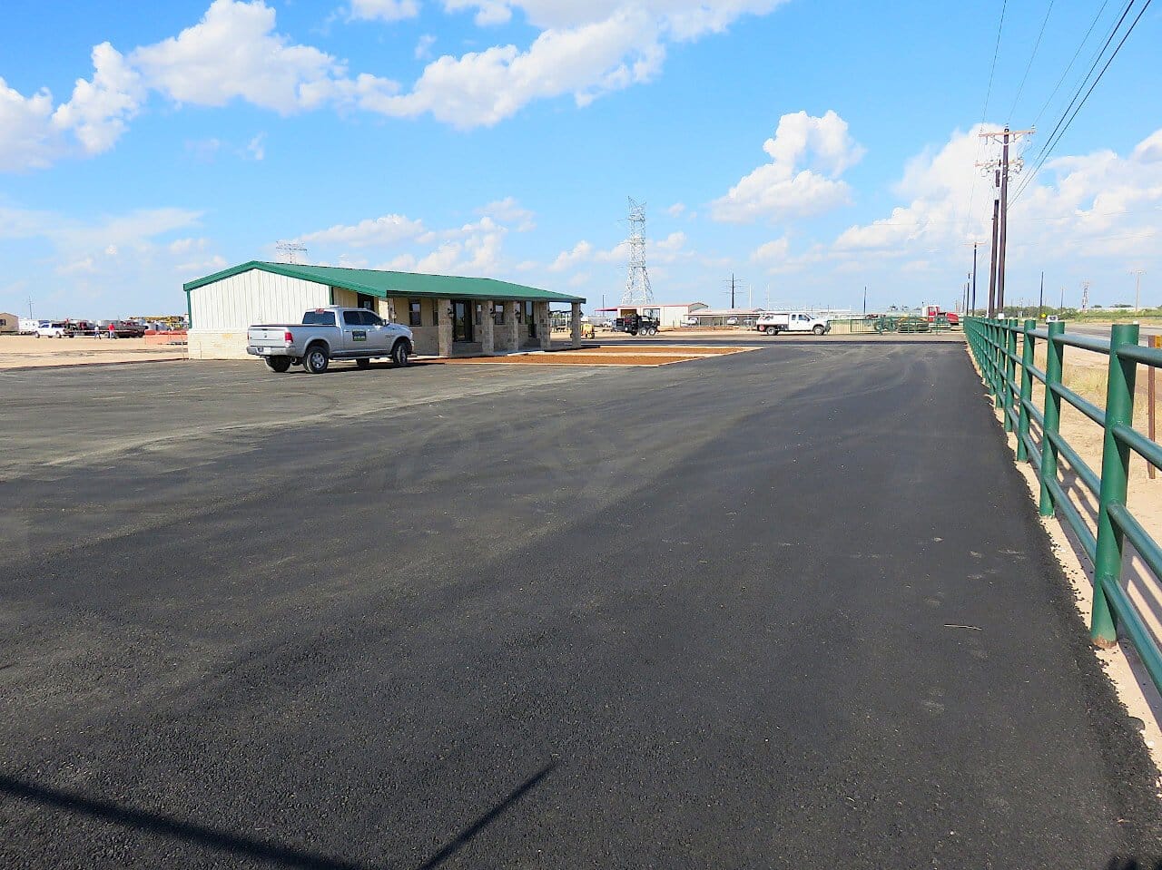 Access road and yard construction in West Texas