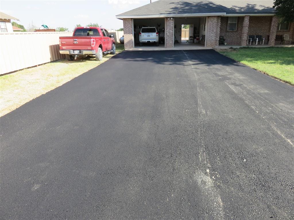 Finished residential driveway